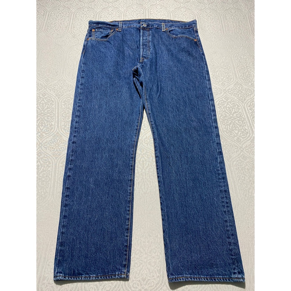 Levis 501 Mens 40x30 Original Fit Dark Wash Blue Straight Leg Button Fly‎ Jeans